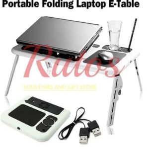Portable laptop e-table